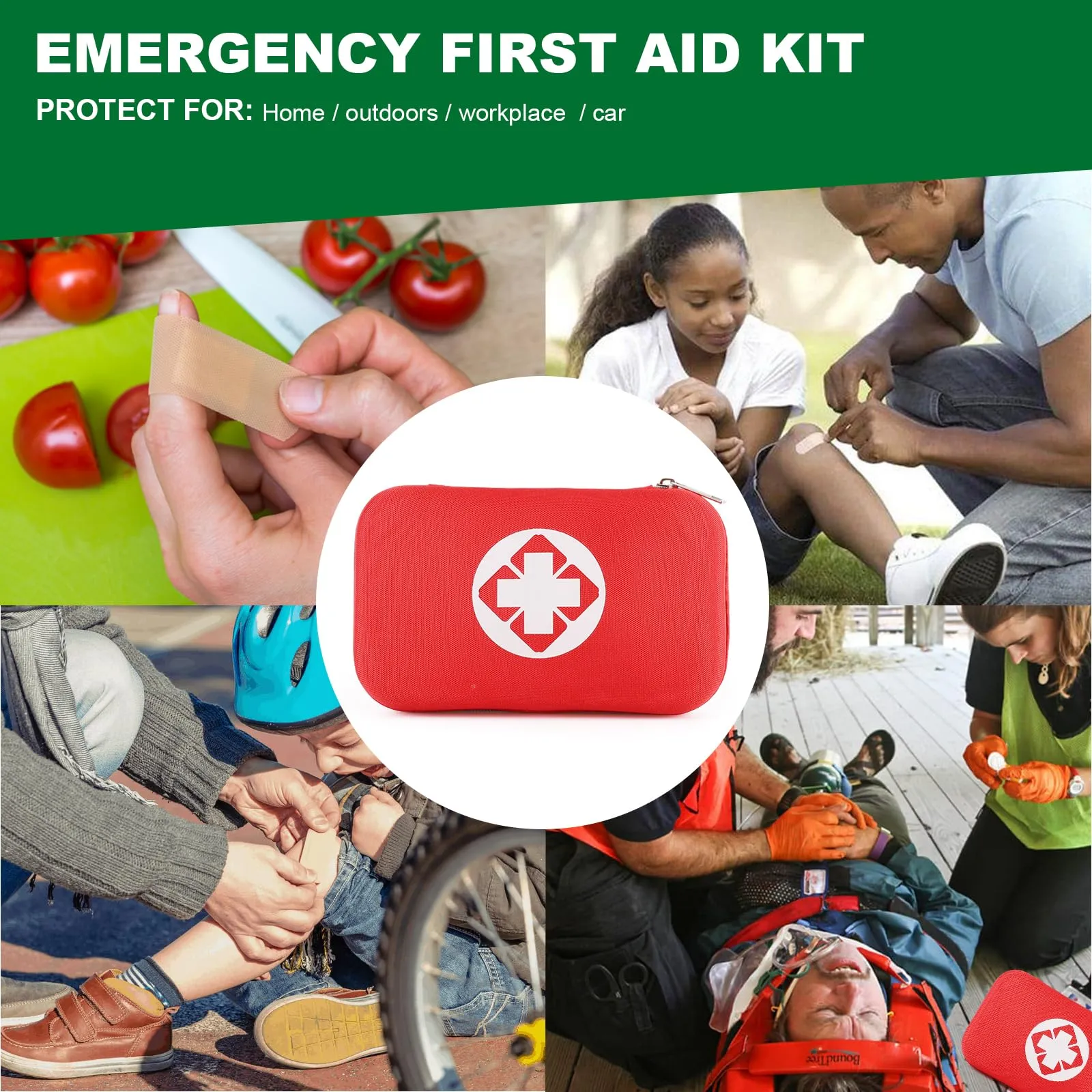 315 PCS First Aid Kit,Trauma Kit with Essential Emergency Medical Supplies, Suitable for Travel Home Office Vehicle Outdoor Camping Hiking(Red)…