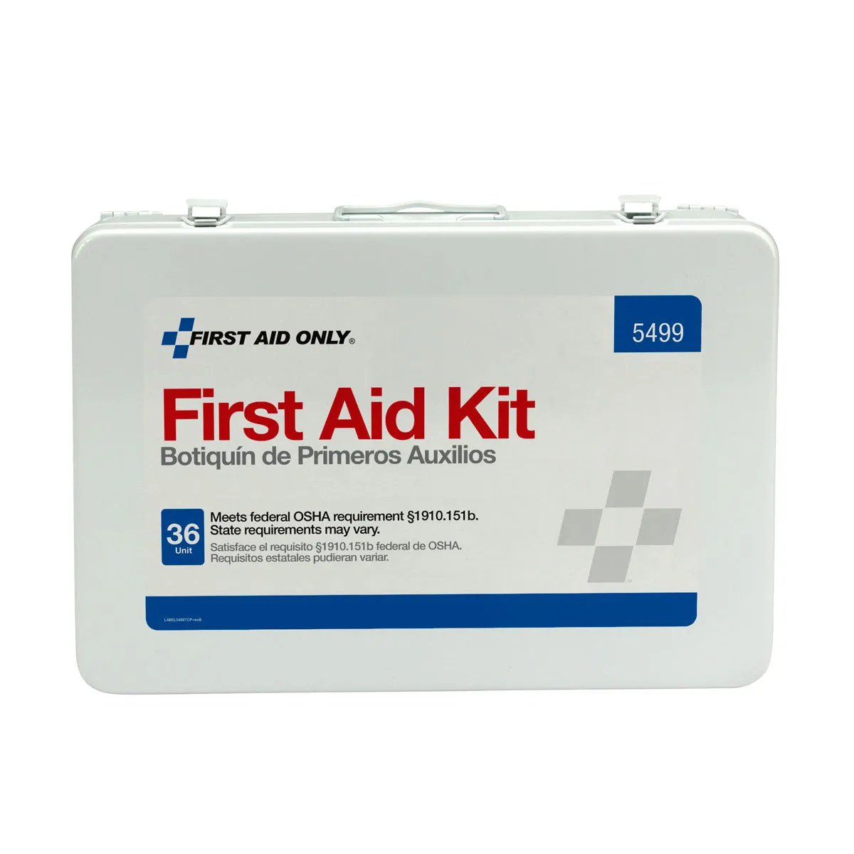 36 Unit First Aid Kit with BBP and CPR, Metal Case