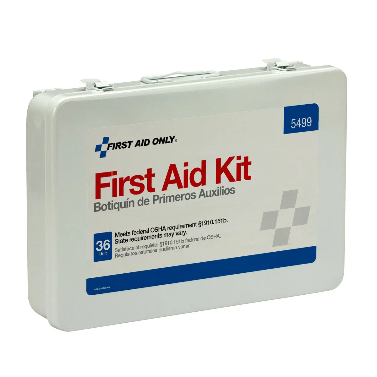 36 Unit First Aid Kit with BBP and CPR, Metal Case