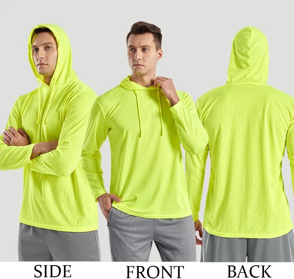 3PC or 6PC Men’s UPF 50  Sun Protection Lightweight Long Sleeve Hoodie, Quick-Dry SPF UV Shirt for Outdoor Active Wear