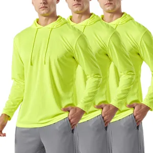 3PC or 6PC Men’s UPF 50  Sun Protection Lightweight Long Sleeve Hoodie, Quick-Dry SPF UV Shirt for Outdoor Active Wear