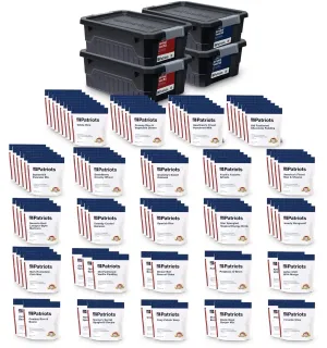 4Patriots 6-Month Survival Food Kit: Emergency Food Supply Designed to Last 25 Years, 1,376 Servings