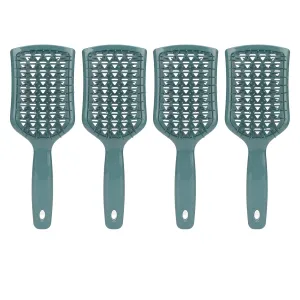 4Pcs Hair Brush Set | Detangling & Massaging Styling Comb for Wet/Dry Hair | Salon - Quality Tools for Home/Travel | ABS Material, Ergonomic Design