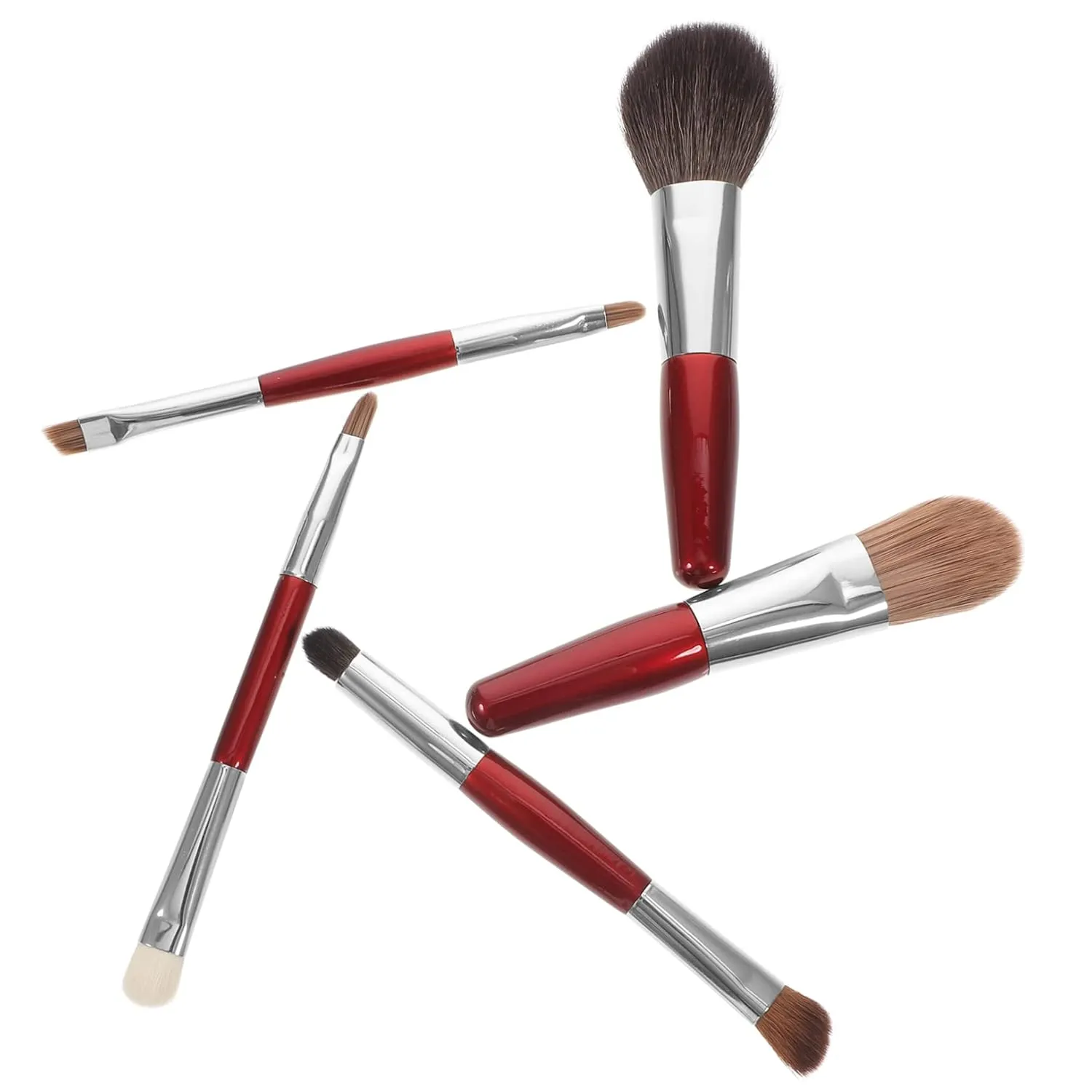 5-piece Mini Brush Set Makeup Brush Kit Travel Makeup Tools Beauty Kit Blush Eyeshadow Compact Portable
