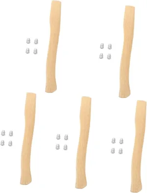5 Sets Ax Wooden Handle Wooden Handles Wood Axe Part Hatchet Handle Replacement Sturdy Axe Handle Replacement Axe Fitting Handle for Axe Wooden Axe Accessory Axe Grip Axe Handles