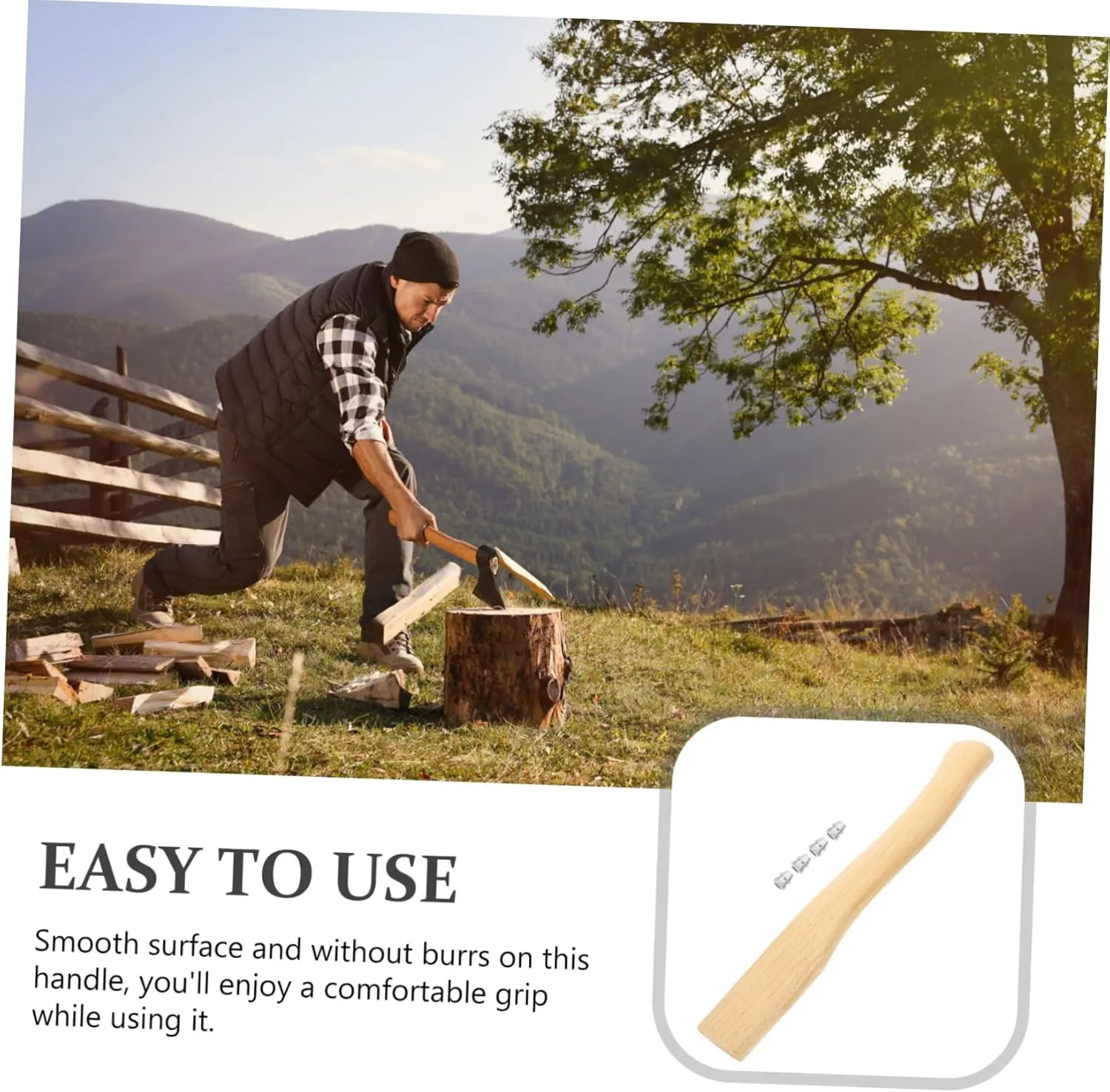 5 Sets Ax Wooden Handle Wooden Handles Wood Axe Part Hatchet Handle Replacement Sturdy Axe Handle Replacement Axe Fitting Handle for Axe Wooden Axe Accessory Axe Grip Axe Handles