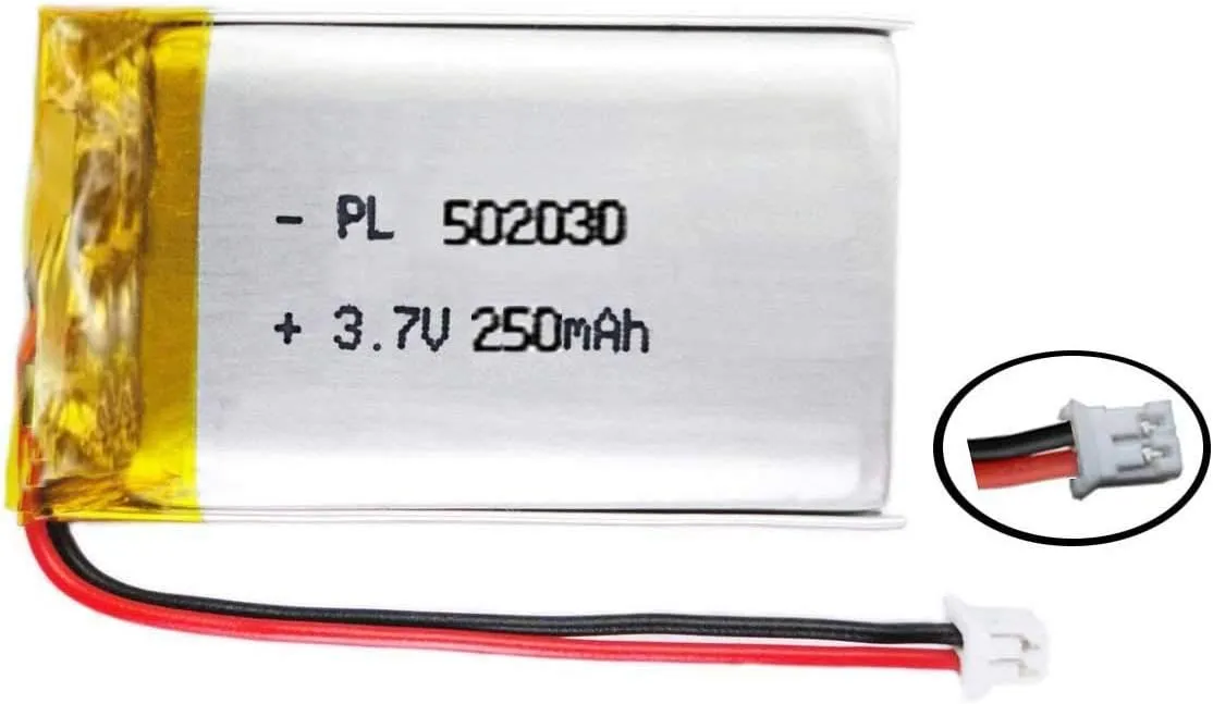 502030 Battery 250mAh Replacement for VXI BlueParrott B250-XT Bluetooth Headset Nextbase Dash cam 402G 412GW 512G Cobra 840 Battery Mini DVR Keychain Cam Small Camera 808 and More 2Pack