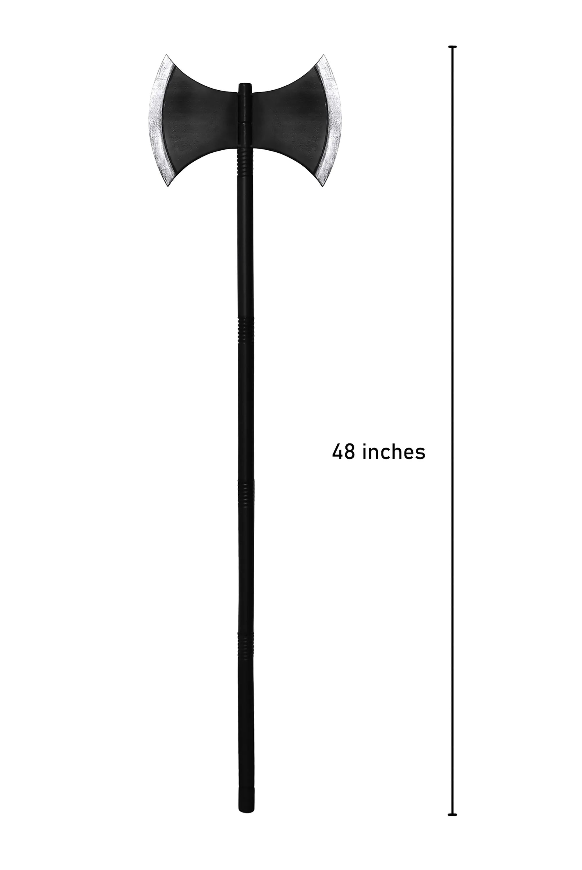 58 inch Plastic Double Bladed Broad Axe Staff Executioner Grim Reaper Costume Accessory Prop