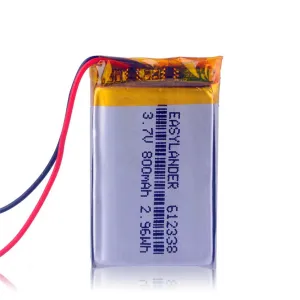 612338 3.7V 800mAh Li-Polymer Battery For MP4 GPS Toys dvr570 FD6SG hd50G TEXET fhd 570 DVR dvr 3gp gmini HD50G
