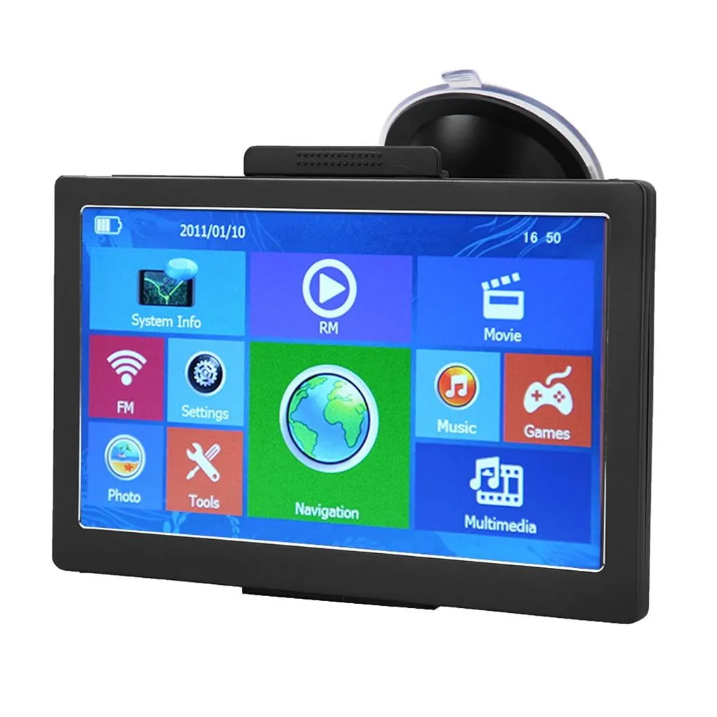 7 Inch Truck Car GPS Navigator 8GB ROM Bluetooth Navigation Device Free Map 30 Languages