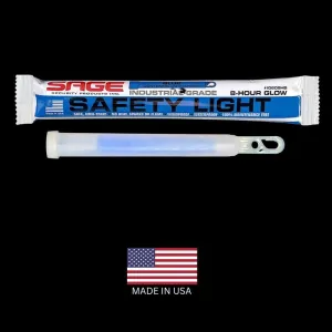 8 Hour Blue 6" Emergency Safety Glow Sticks -50 Pack