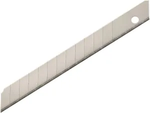 9mm 13-Point Snap-Off Knife - Ideal for DIY Projects and Crafts - High Carbon Steel Blades, Silver Blade Color, Retractable, Lockable, 2 Facet Edge Type - 25-Pack - APTL-4004