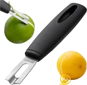 A Bar Above Premium Quality Channel Knife, Stainless Steel Bar Tool, Garnish for Cocktail Mixers, Lemon Zester, and Fruit Peeler, Professional Grade Bar Accessory, Stainless Steel