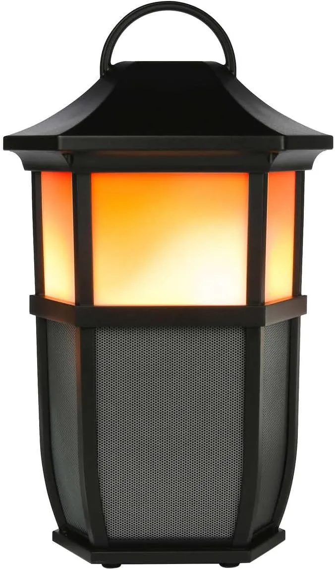Acoustic Research Portable Outdoor Wireless Speaker with Led Flickering Flame Light