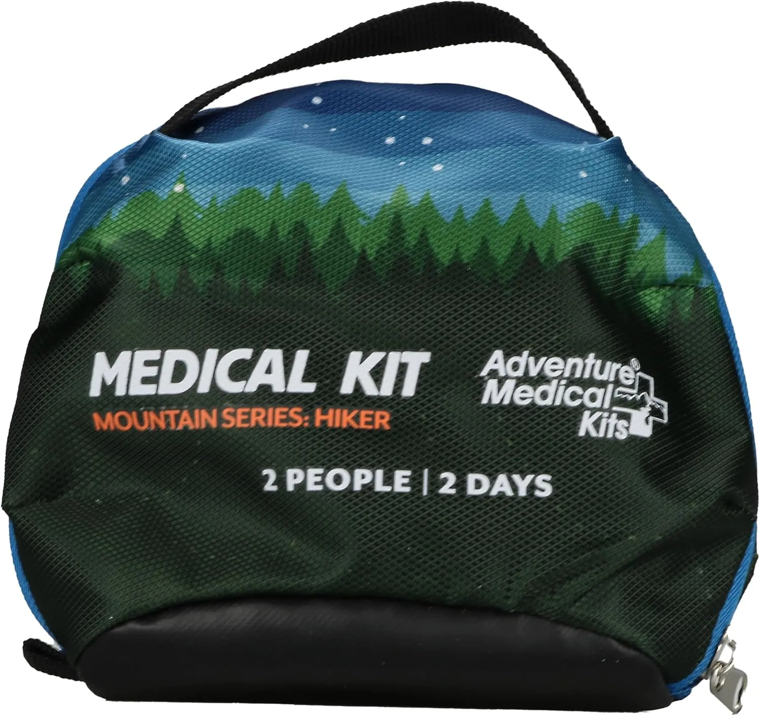 Adventure Medical Kits Mountain Series Medical Kit - Hiker - Emergency Medical First Aid Kit - for 2 People for 2 Days - Comes with a Trauma Pad, Medicine, Guide Book & More - Forest