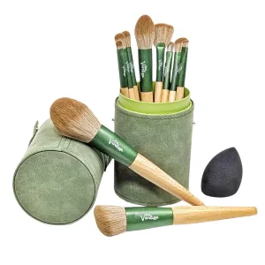 Affordable Makeup Brush Kit with Travel Essentials - Perfect for Beginners & Pros, Includes Foundation, Highlighter Brushes in a Handy Makeup Bag