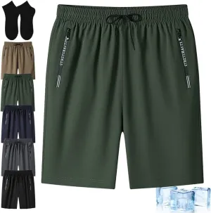 Airyflex Shorts for Women, ICV Shorts for Seniors Men Over 50 Ice Silk Cooling Quick-Dry Active Plus Size Cool Short