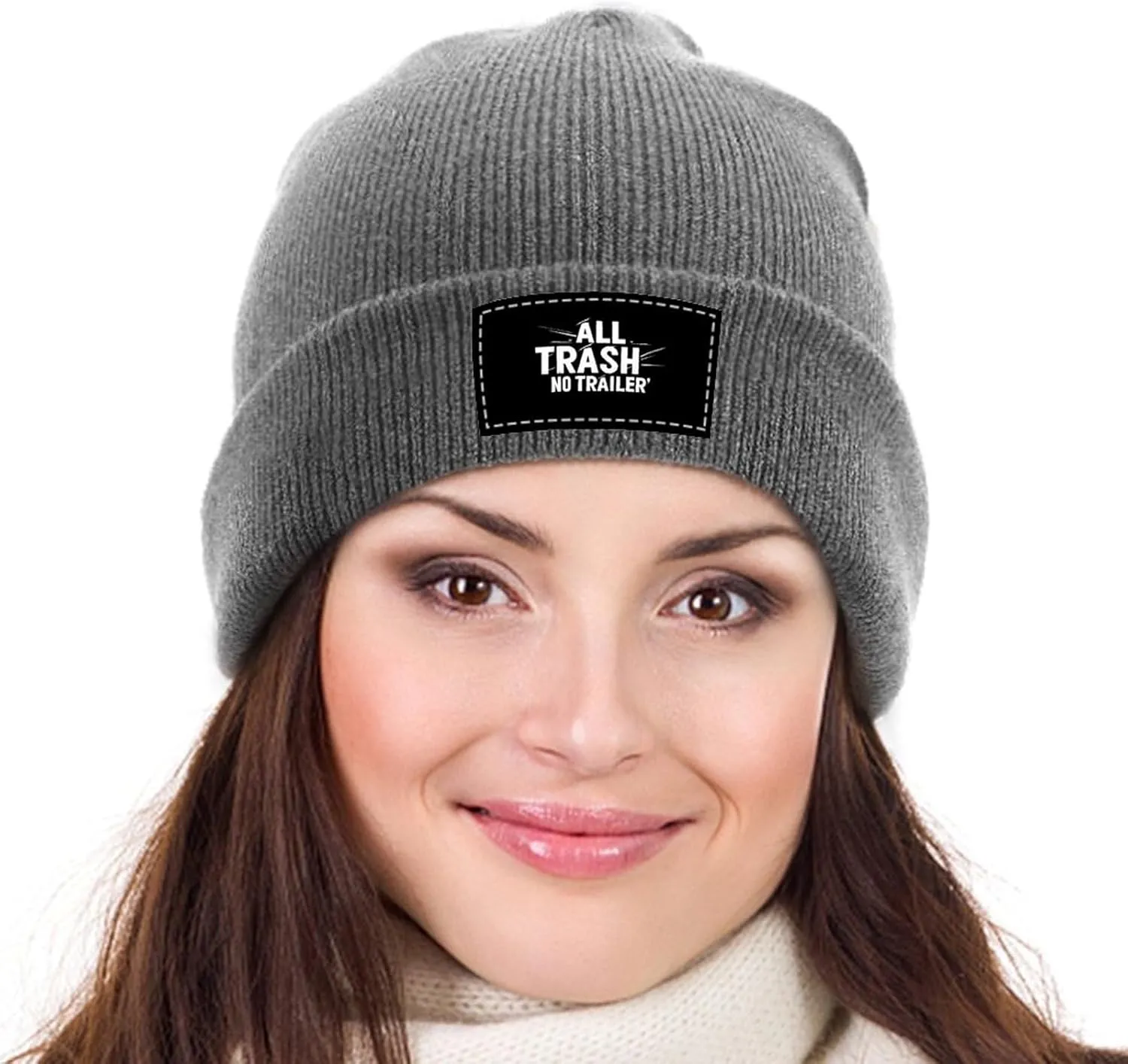 All Trash No Trailer Casual Beanie Skull Cap Warm Soft Ski Knit Hat Unisex Winter Outdoor