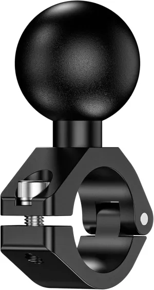 Aluminum Alloy 1.5'' Ball Mount Fit for Round Rails 0.875'' / 1'' / 1.125'' / 1.26'' in Diameter, Adjustable Handlebar Base Compatible with RAM Mounts C Size 1.5 Inches Ball Double Socket Arm