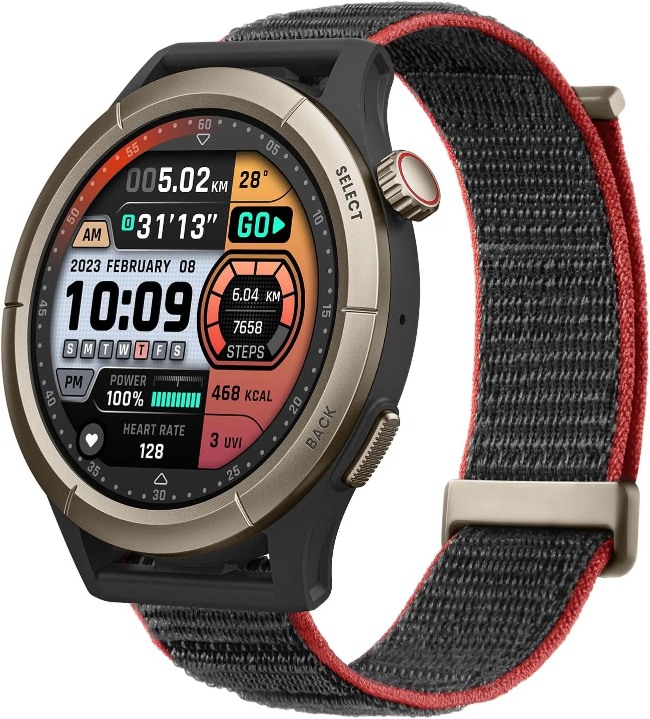 Amazfit Cheetah Pro 47mm Running Sports Smart Watch with Dual-Band GPS, Route navigation, Offline Maps, Training Template, 1.45'' AMOLED Display, 14-Day Battery, Activity Trackers and Smartwatches