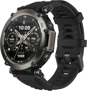 Amazfit T-Rex Ultra Tactical Smart Watch for Men 47mm, Military-Grade Sports Watch, Dual-Band GPS, 20-Day Battery, Android & iPhone, Black