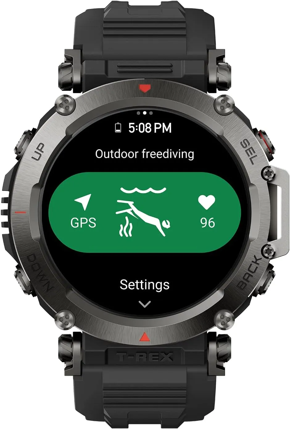 Amazfit T-Rex Ultra Tactical Smart Watch for Men 47mm, Military-Grade Sports Watch, Dual-Band GPS, 20-Day Battery, Android & iPhone, Black