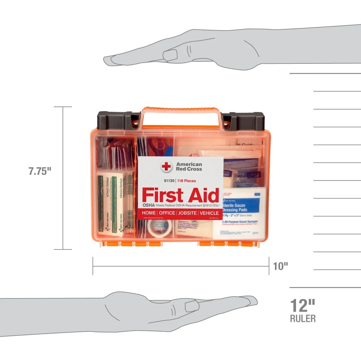 American Red Cross Clear Cover 118-piece First Aid Kit