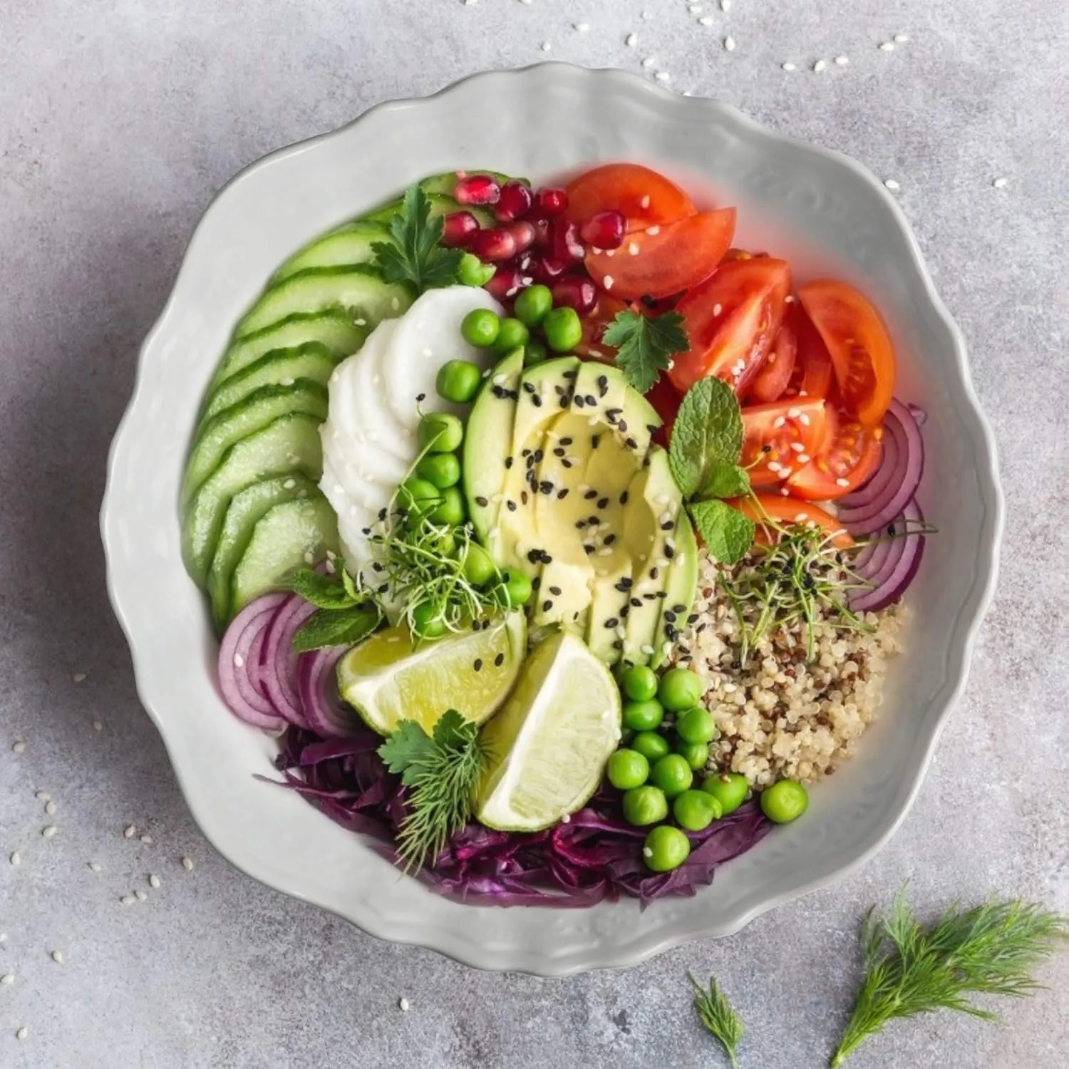 amhomel Porcelain Bowls, 19 Ounce Ceramic Shallow Serving Bowls for Salad, Pasta, Soup and Fruit, Microwave & Dishwasher Safe, Set of 2(White, 7 Inch)