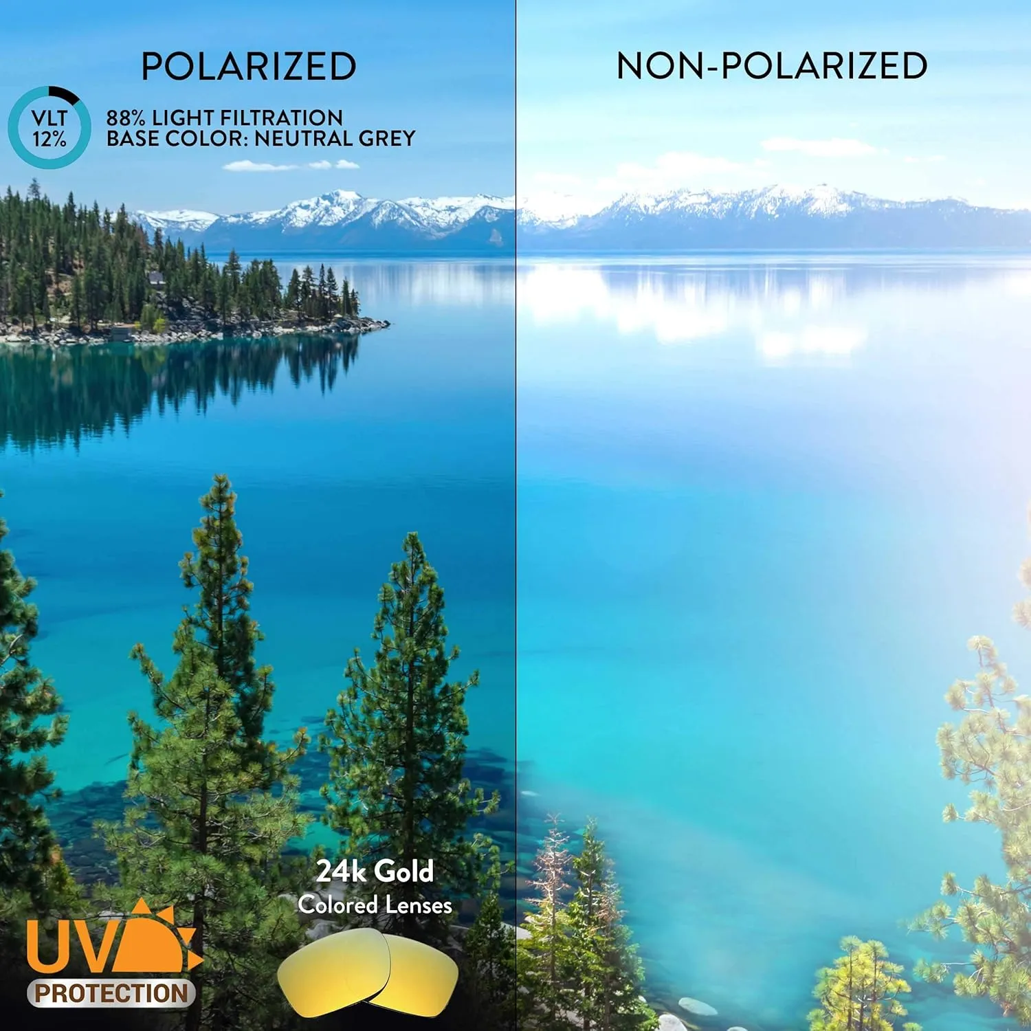 Apex Lenses Replacement Lenses for Vuarnet Ice Round VL1709 Sunglasses