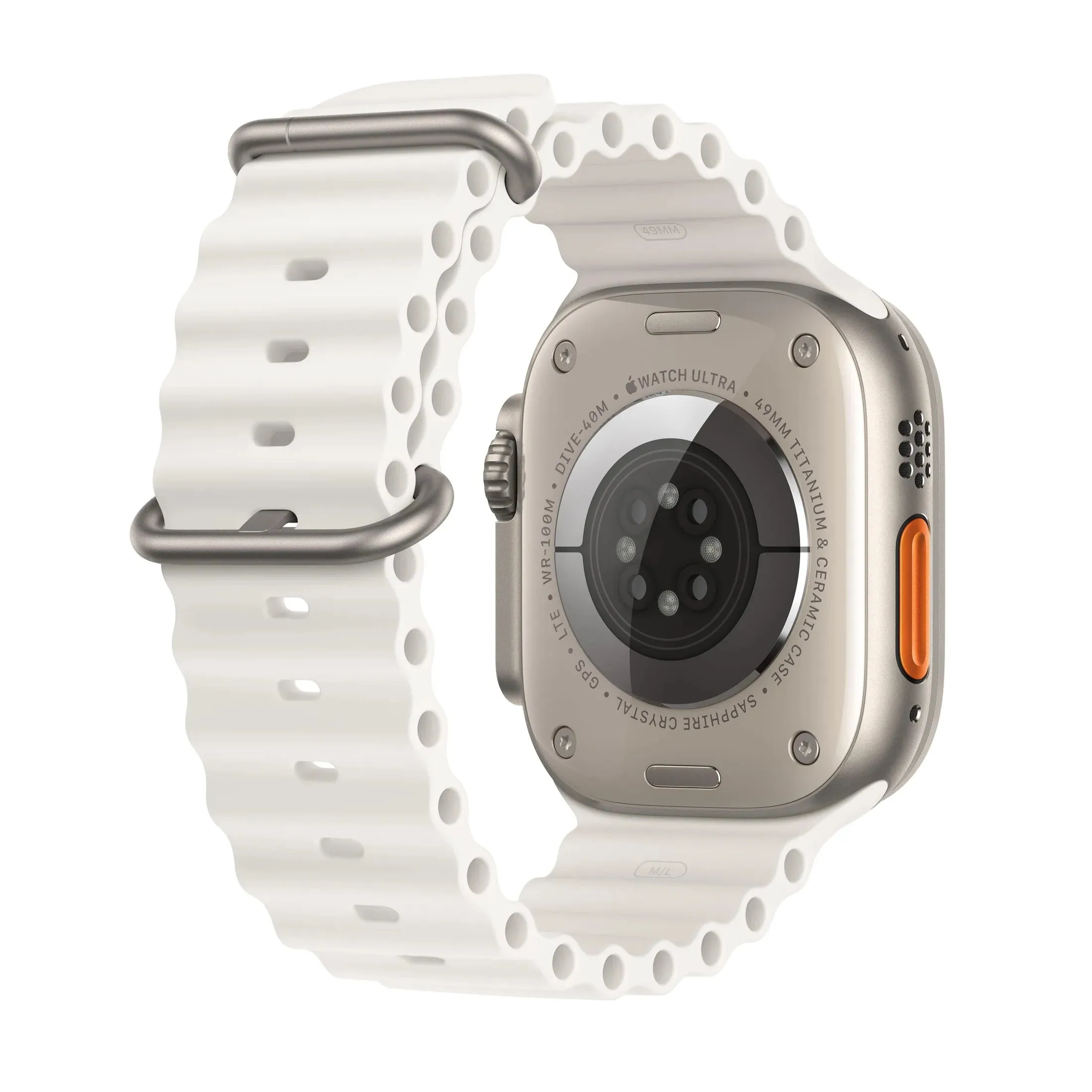 Apple Watch Ultra 49mm Titanium with White Ocean Band