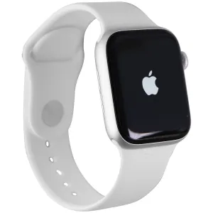 Apple Watch Series 6 (GPS Only) - 44mm Silver Aluminum/White Sport Band (A2292)