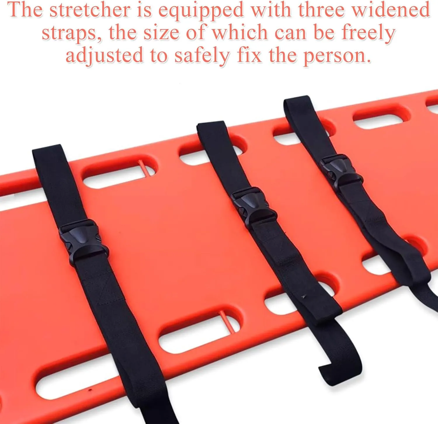 Aquatic Spine Board Rescue Kit - Portable Portable Patient Transport Rescue with Neck Brace & Head Bed, Lightweight PE Plastics Ambulance Stretcher Gurney for Patient,Orange-72 * 17 * 13in