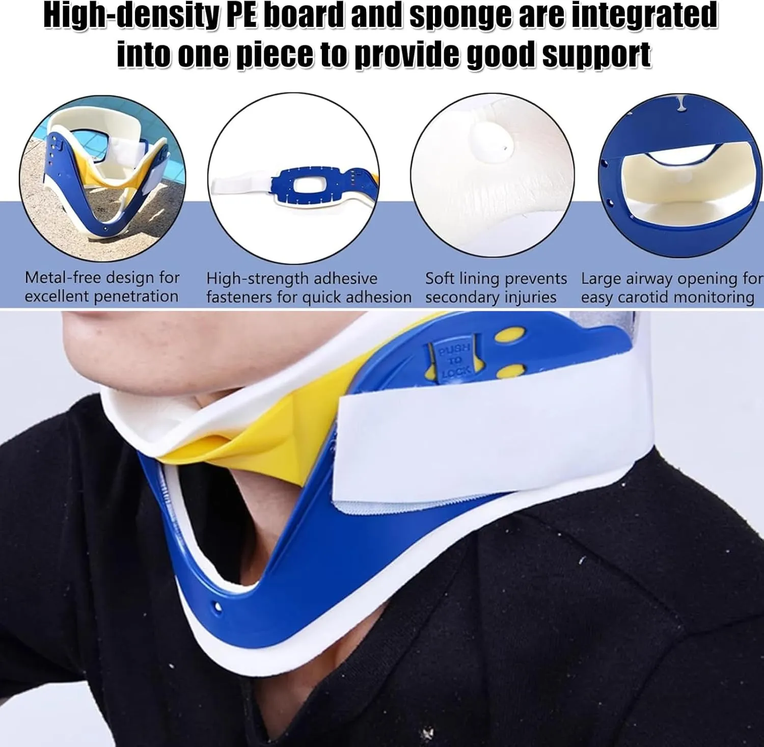 Aquatic Spine Board Rescue Kit - Portable Portable Patient Transport Rescue with Neck Brace & Head Bed, Lightweight PE Plastics Ambulance Stretcher Gurney for Patient,Orange-72 * 17 * 13in