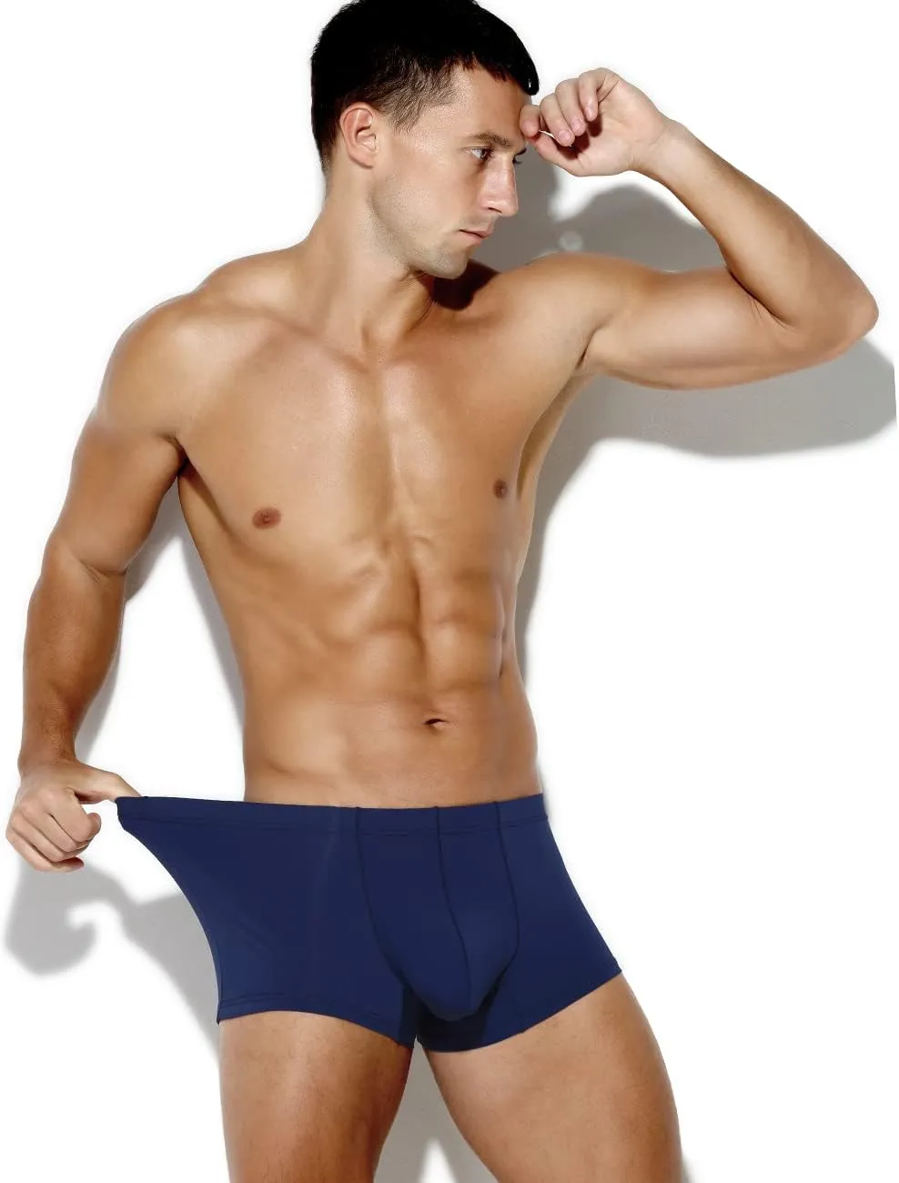 Arjen Kroos Men's Boxer Briefs, Sexy Silky Breathable Ice Silk Mens Trunks Underwear, Underwear for Men 4 Pack