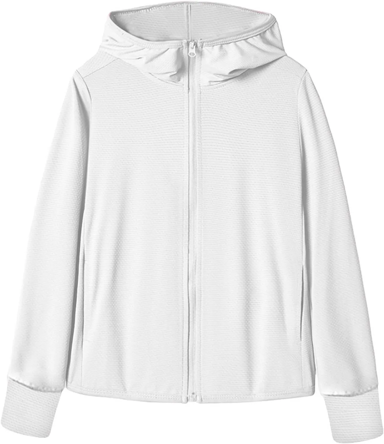 Athletic Sun Protection Women Long Sleeve Knitted Jacket Zipper UPF 50  Uv Protection Ice Silk Workout Shirt Fishing