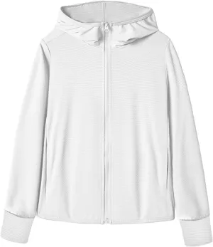 Athletic Sun Protection Women Long Sleeve Knitted Jacket Zipper UPF 50  Uv Protection Ice Silk Workout Shirt Fishing