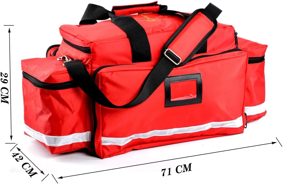 Aurelius Large Capacity First Aid Responder Bag Empty EMT Trauma Bag,Emergency Supplies Not Included (Longer Plus)
