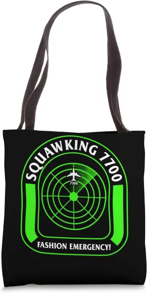 Aviator Squawking Fashion 7700 Emergency Plane Radar Screen Tote Bag