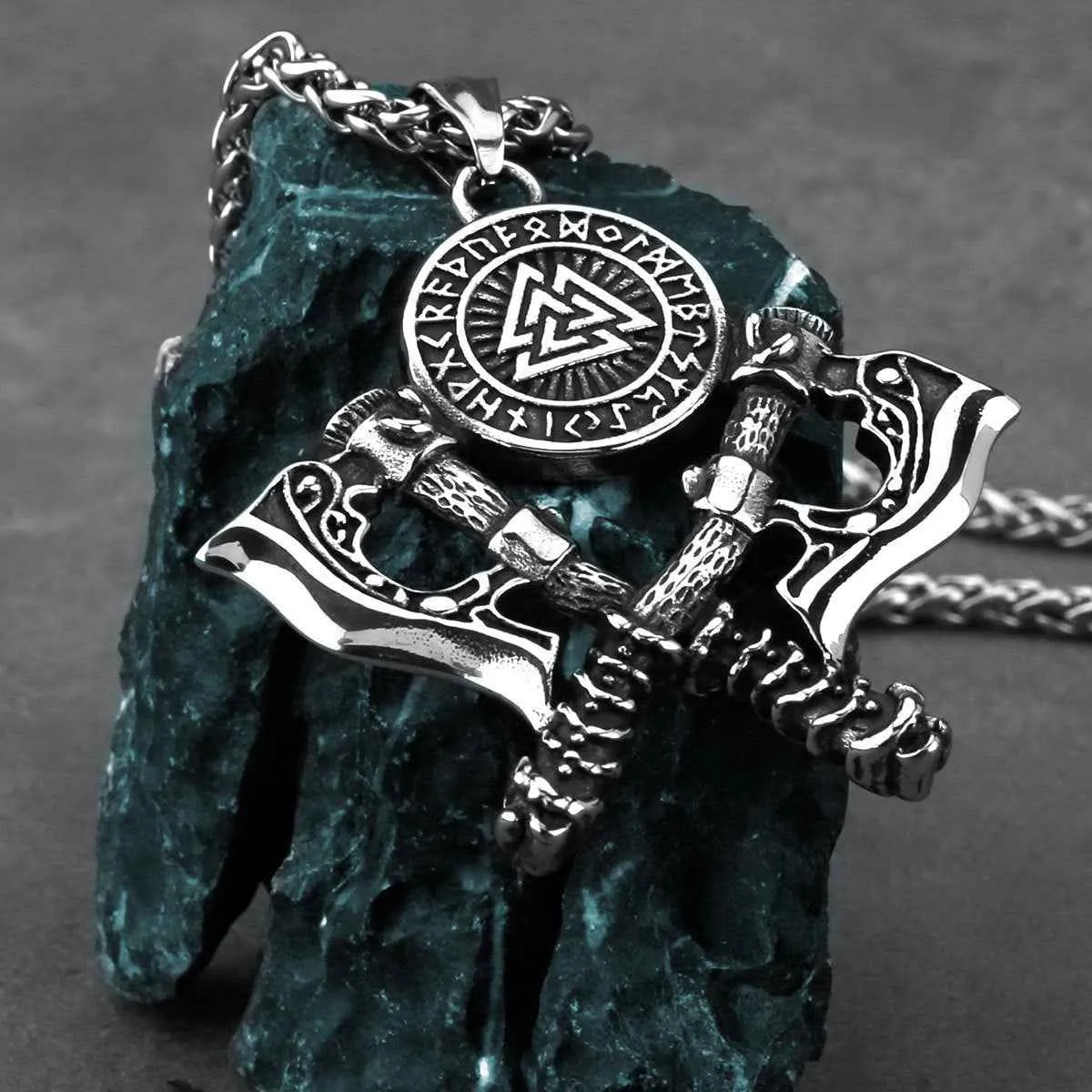 Axe Men's Act now for savings - Axe Pendant Stainless Double Necklace Steel Design Best choice