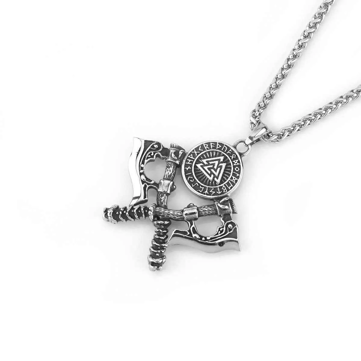 Axe Men's Act now for savings - Axe Pendant Stainless Double Necklace Steel Design Best choice