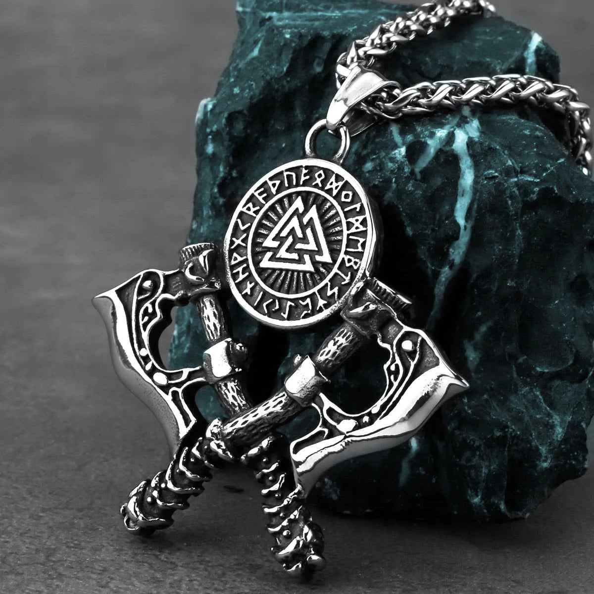 Axe Men's Act now for savings - Axe Pendant Stainless Double Necklace Steel Design Best choice