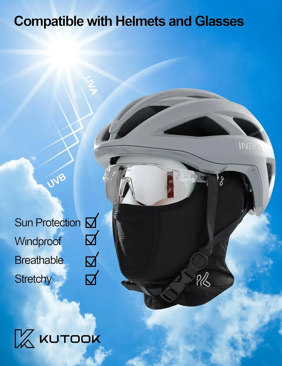 Balaclava Face Mask for Men/Women Motorcycle Cycling Summer Cooling Breathable Headgear Elastic UV Protection Hood Mask