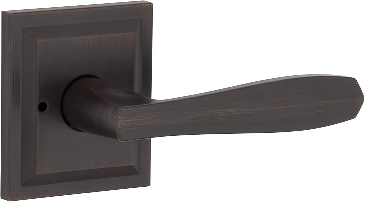 Baldwin Torrey, Interior Privacy Door Handle Reversible Lever for Bedroom/Bathroom, Keyless Door Lock With Microban Protection, in Venetian Bronze
