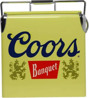 Banquet Retro Ice Chest Cooler with Bottle Opener 13 L /14 Quart Vintage Style Ice Bucket for Camping, Picnic, Beach, RV, BBQs, Tailgating,Fishing by Koolatron