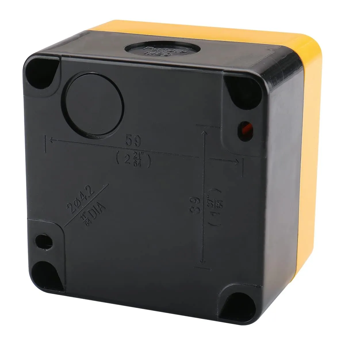 Baomain Red Sign Emergency Stop Switch Push Button Weatherproof Push Button Switch 660V with Box (3PCS)