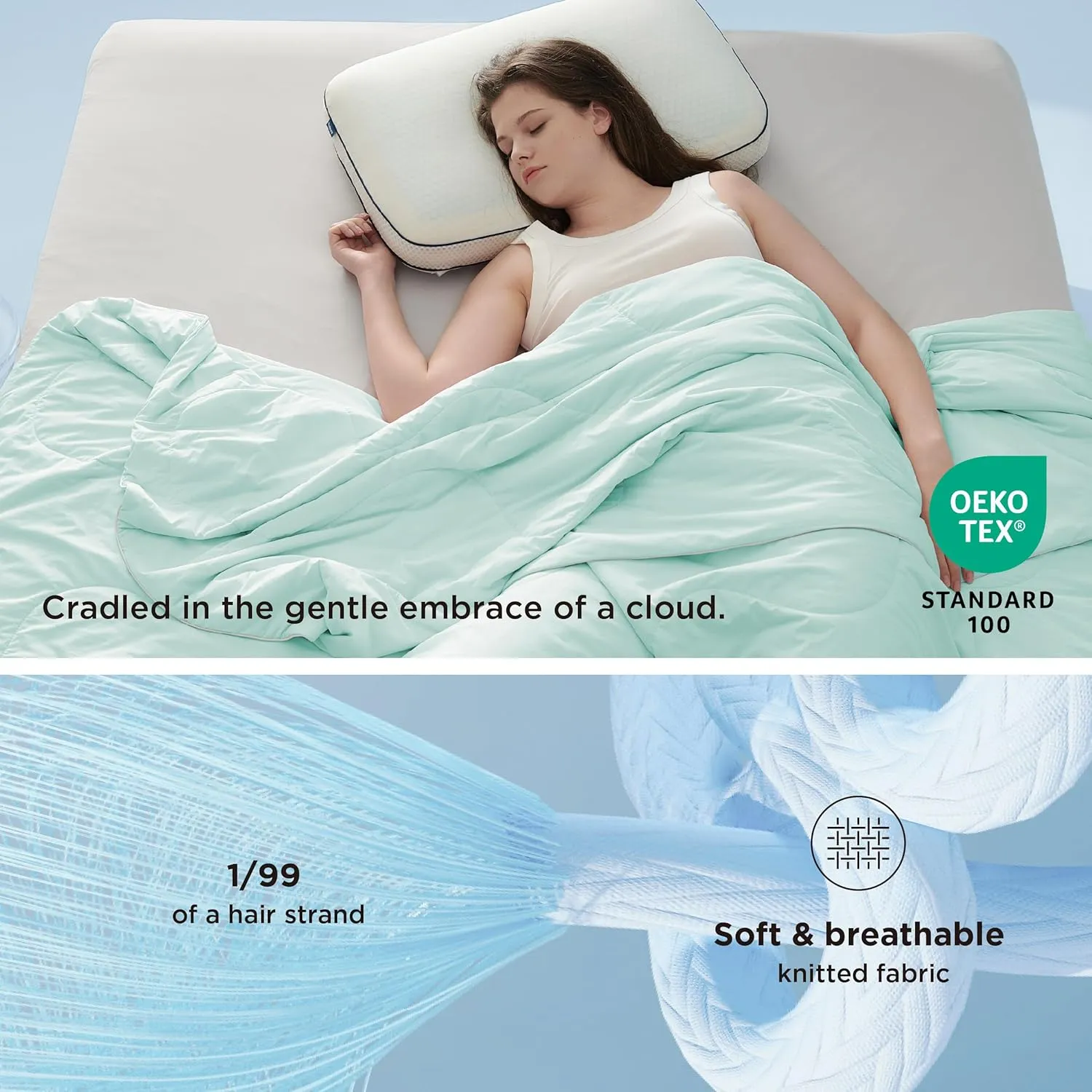 Bedsure Cooling Blankets for Hot Sleepers - Summer Blanket King Size, Cold and Lightweight Gift for Night Sweats, Ice Cooled Breathable Comforter for Bed and Couch, Green, 104x90 Inches