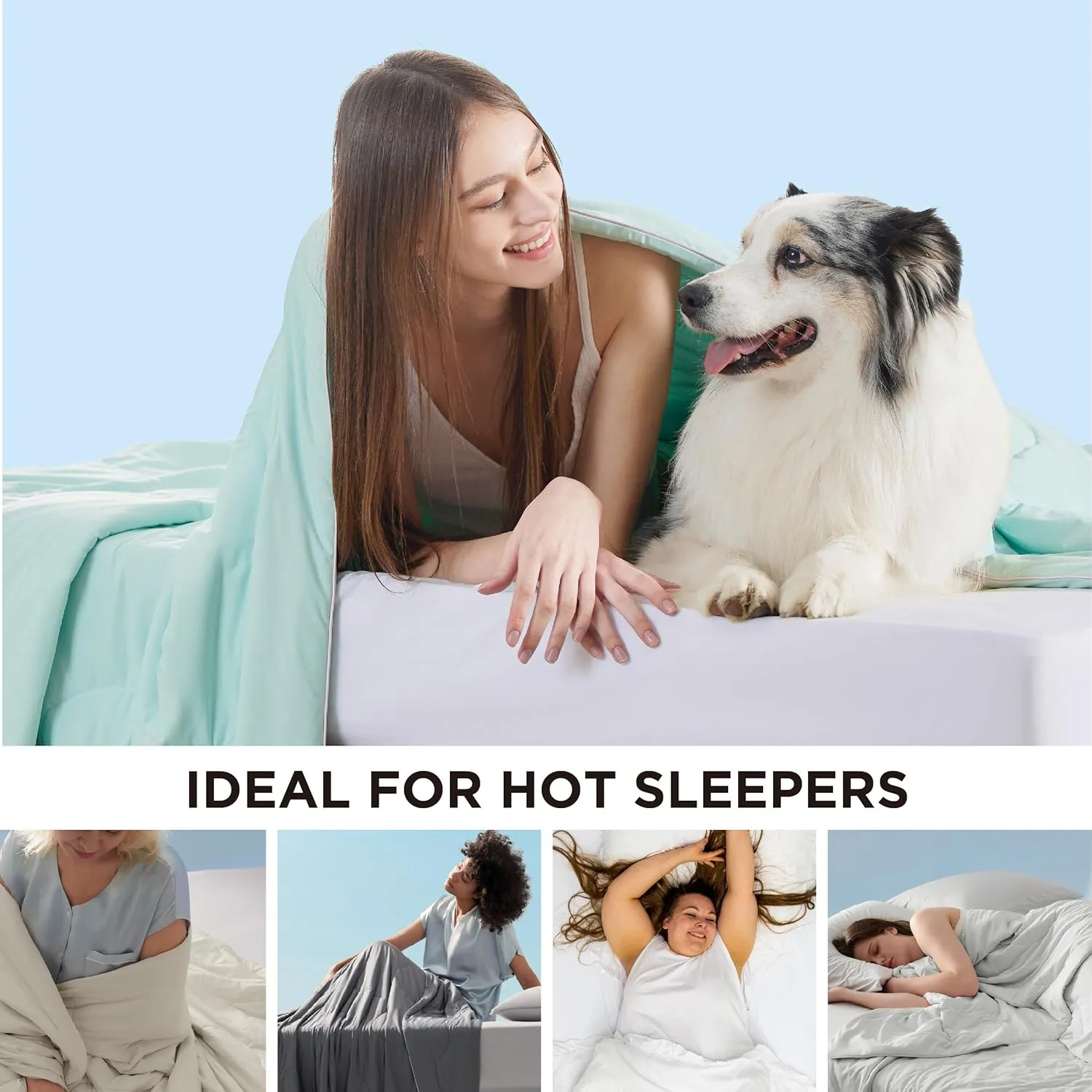 Bedsure Cooling Blankets for Hot Sleepers - Summer Blanket King Size, Cold and Lightweight Gift for Night Sweats, Ice Cooled Breathable Comforter for Bed and Couch, Green, 104x90 Inches