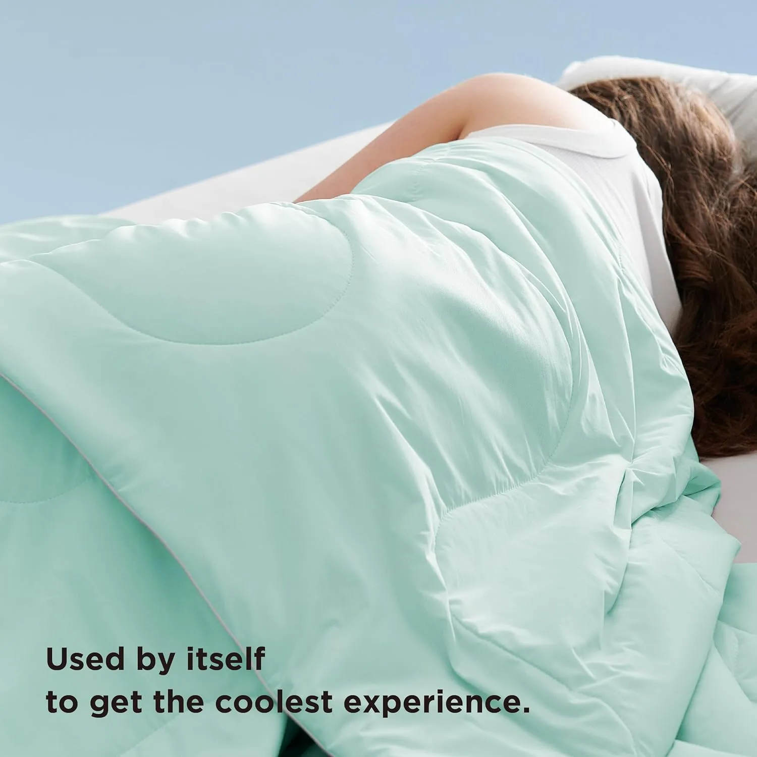 Bedsure Cooling Blankets for Hot Sleepers - Summer Blanket King Size, Cold and Lightweight Gift for Night Sweats, Ice Cooled Breathable Comforter for Bed and Couch, Green, 104x90 Inches