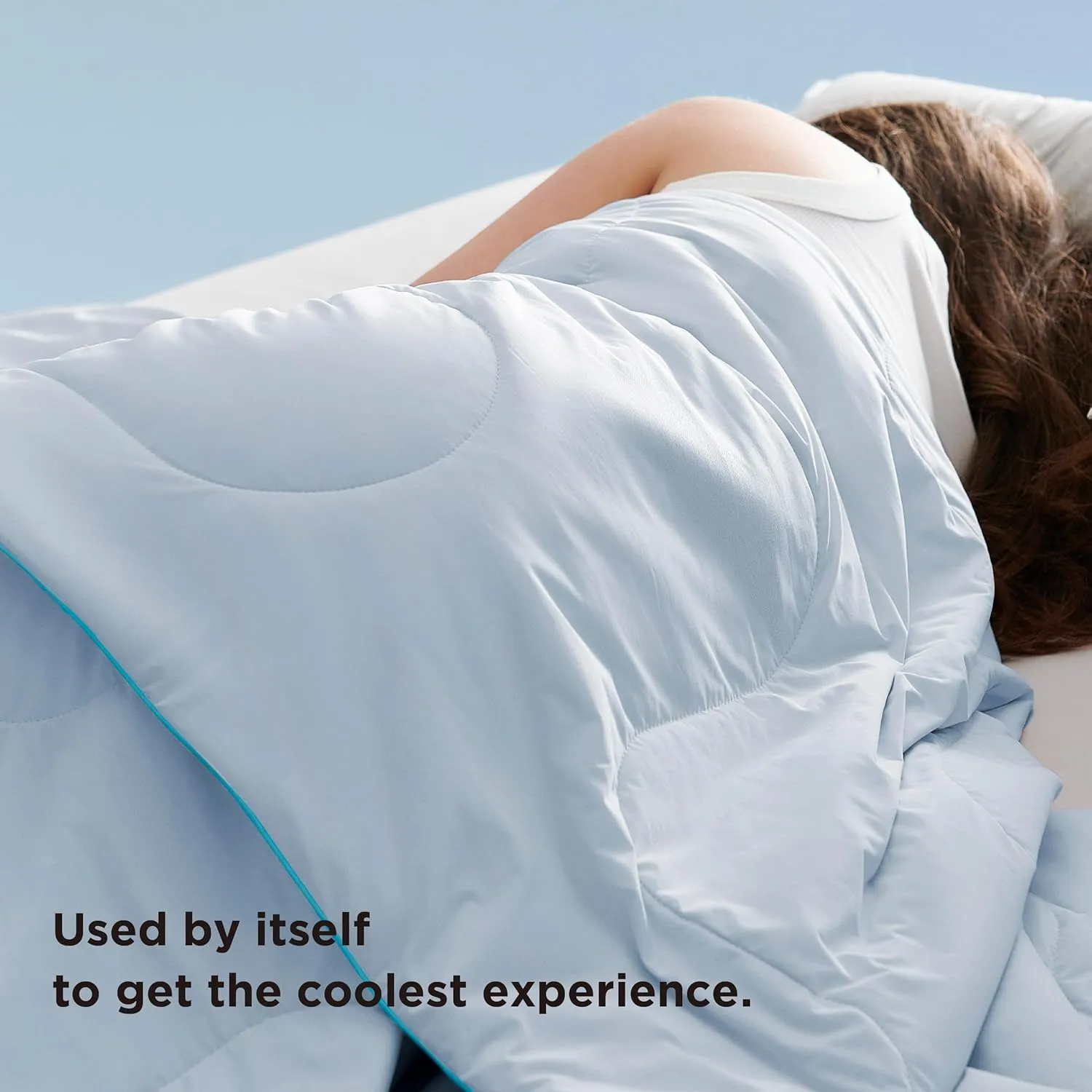 Bedsure Cooling Blankets for Hot Sleepers - Summer Blanket Twin Size, Cold and Lightweight Gift for Night Sweats, Ice Cooled Breathable Comforter for Bed and Couch, Blue, 60x80 Inches