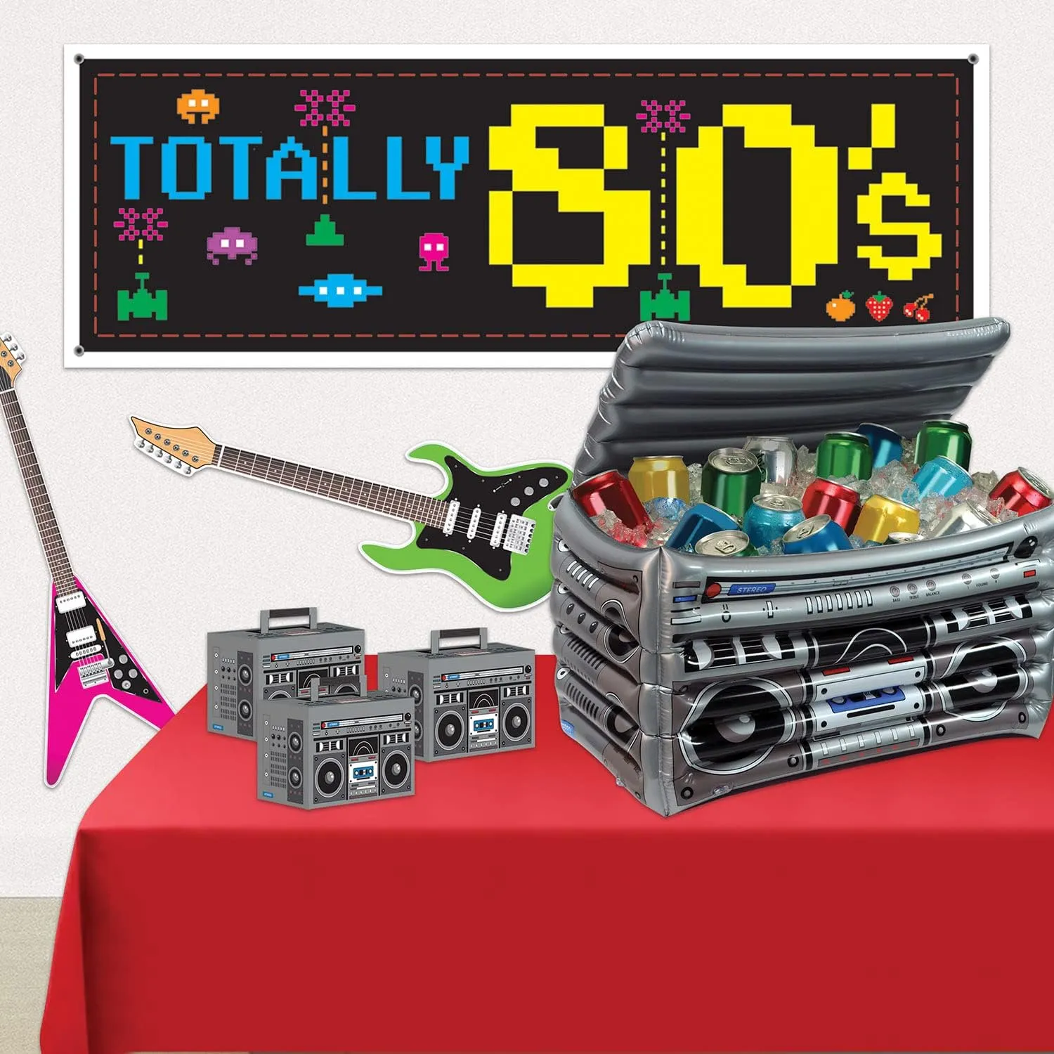 Beistle Inflatable Cooler – 50's & 80's Party Decorations, Drink Containers, Beverage Cooler, Music Themed Decorations: Decades